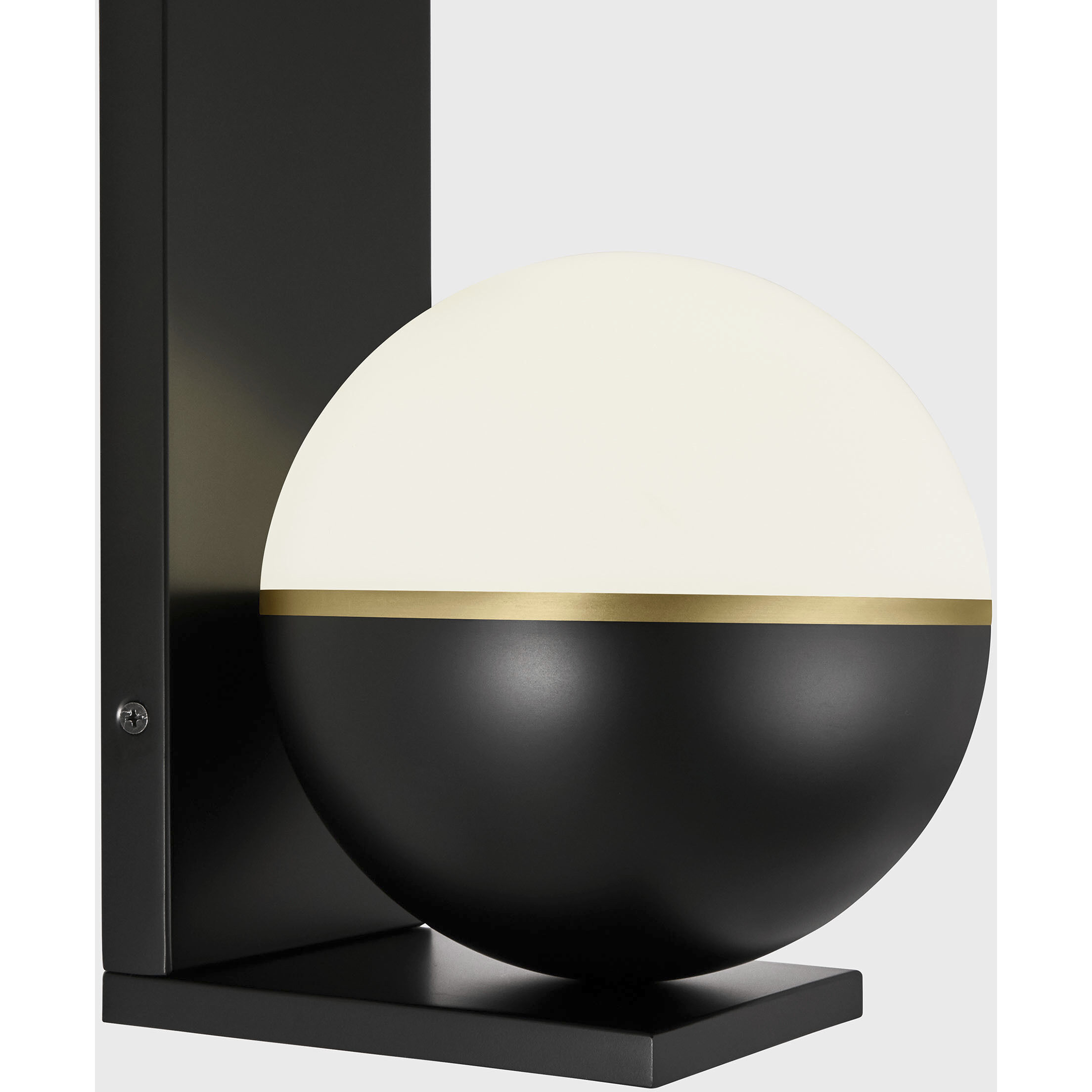 Sean Lavin Akova Wall Sconce Wall Light in Matte Black with Plated Brass
