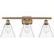 Ballston Ballston Cone LED 28 inch Brushed Brass Bath Vanity Light Wall Light in Clear Glass