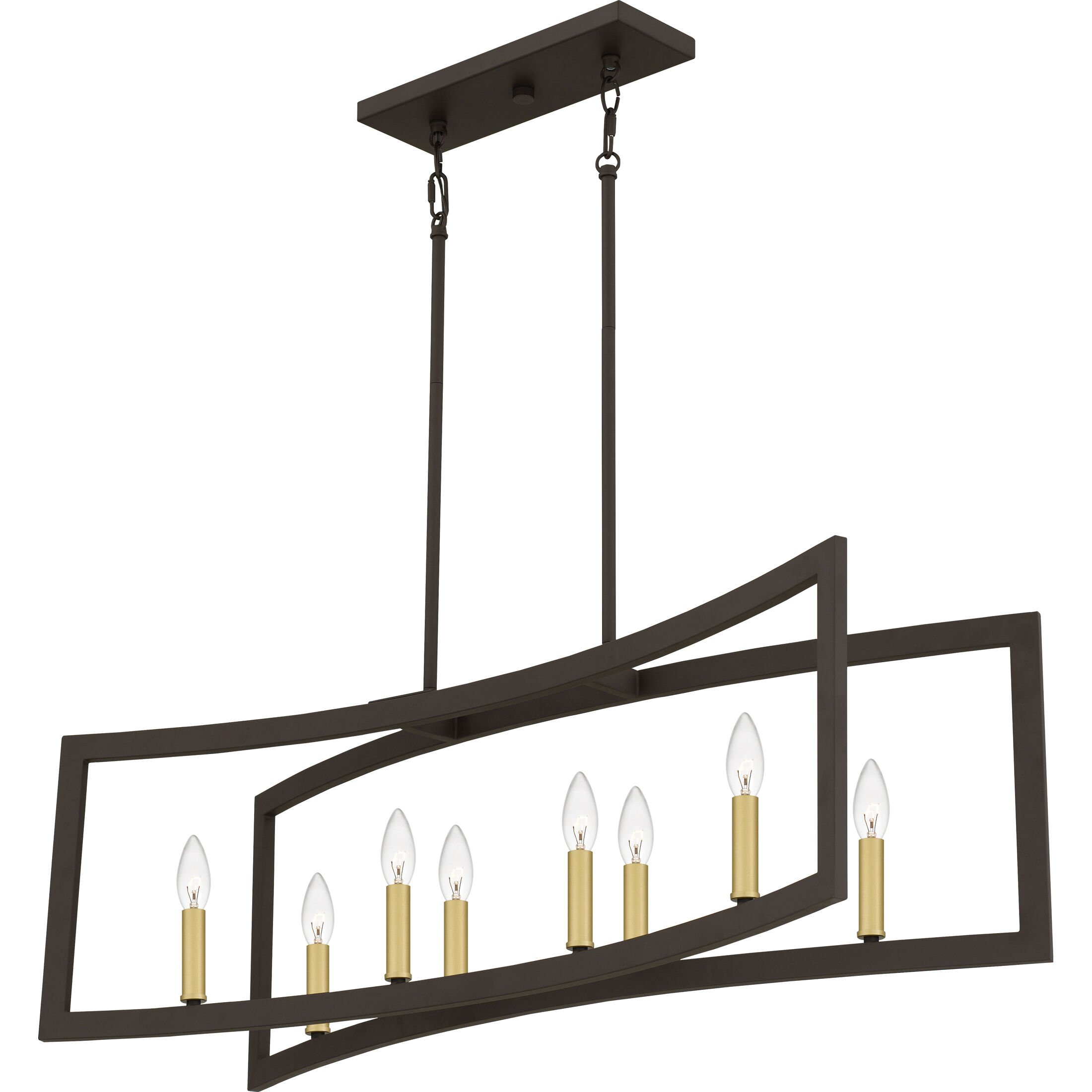 Beaufain 8 Light 38 inch Old Bronze Island Light Ceiling Light