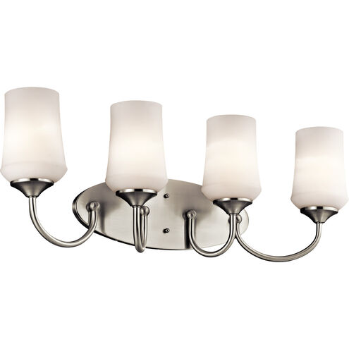Aubrey LED 29 inch Brushed Nickel Wall Mt Bath 4 Arm Wall Light