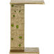 Beau Monde 24 X 15.75 inch Gold/Green C Table