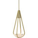 Nefertiti 1 Light 10 inch Brushed Brass Pendant Ceiling Light