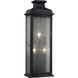 Sean Lavin Pediment 3 Light 23.88 inch Dark Weathered Zinc Outdoor Wall Lantern