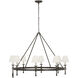 Chapman & Myers Classic LED 44 inch Bronze Ring Chandelier Ceiling Light