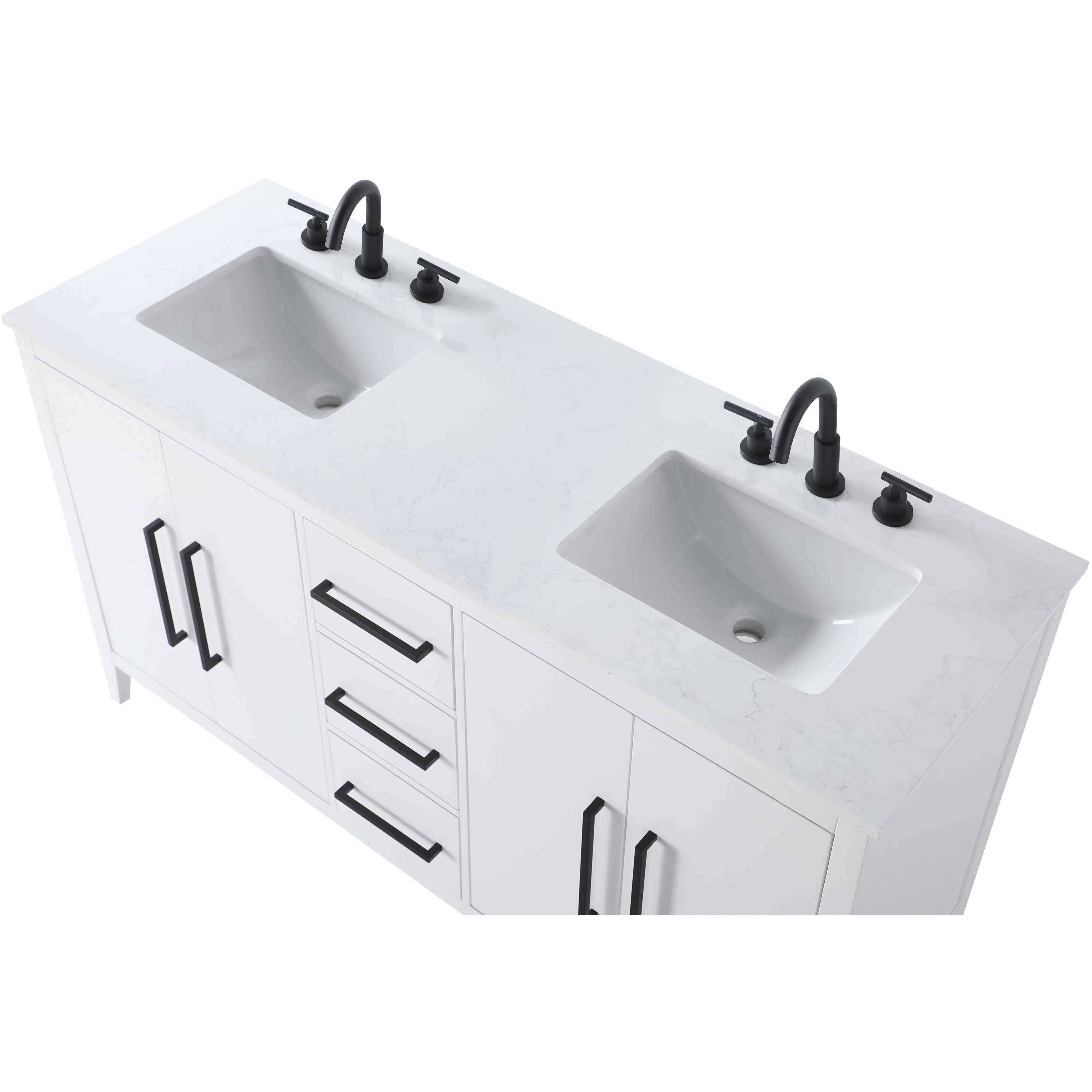 Millie 60 X 35 inch White Bathroom Vanity Cabinet