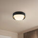 Pebble 8.25 inch Glossy Black Flush Mount Ceiling Light