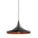 Connecticut 1 Light 14 inch Matte Black and Copper Down Pendant Ceiling Light