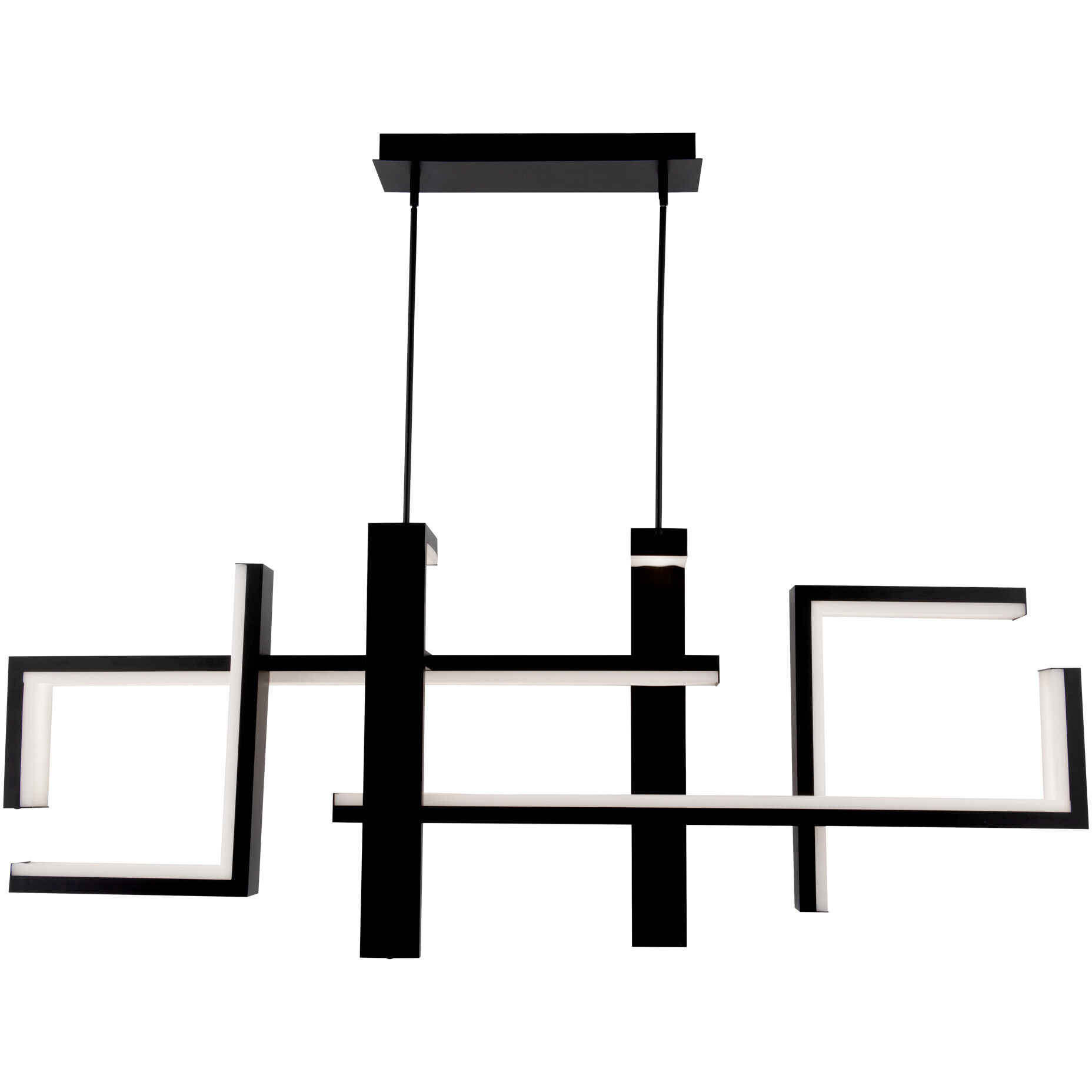 Jackal LED 7.75 inch Black Chandelier Ceiling Light