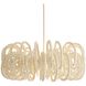 Keely 6 Light 36 inch White Chandelier Ceiling Light