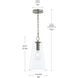 Jheni 1 Light 8 inch Brushed Nickel Pendant Ceiling Light
