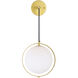 Da Vinci LED 10 inch Brass Wall Light