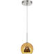 Double Glass LED 6 inch Amber/Smoke Mini Pendant Ceiling Light