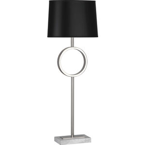 Logan 29.75 inch 60.00 watt Polished Nickel Table Lamp Portable Light in Black With Matte Silver