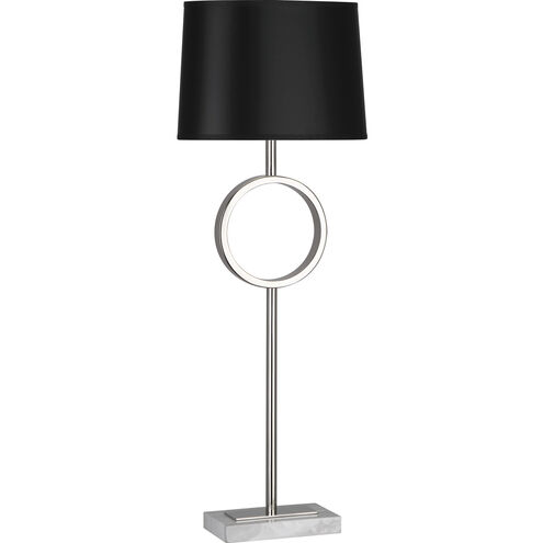 Logan 29.75 inch 60.00 watt Polished Nickel Table Lamp Portable Light in Black With Matte Silver