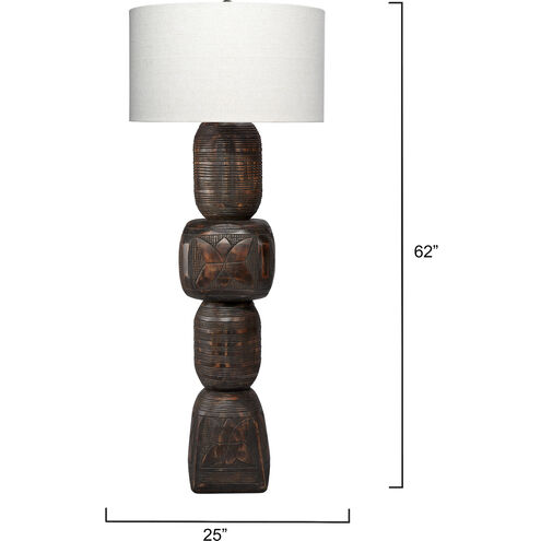 Totem 62 inch 100.00 watt Dark Black Floor Lamp Portable Light