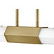 Facet LED 40 inch Heritage Brass Indoor Linear Chandelier Ceiling Light