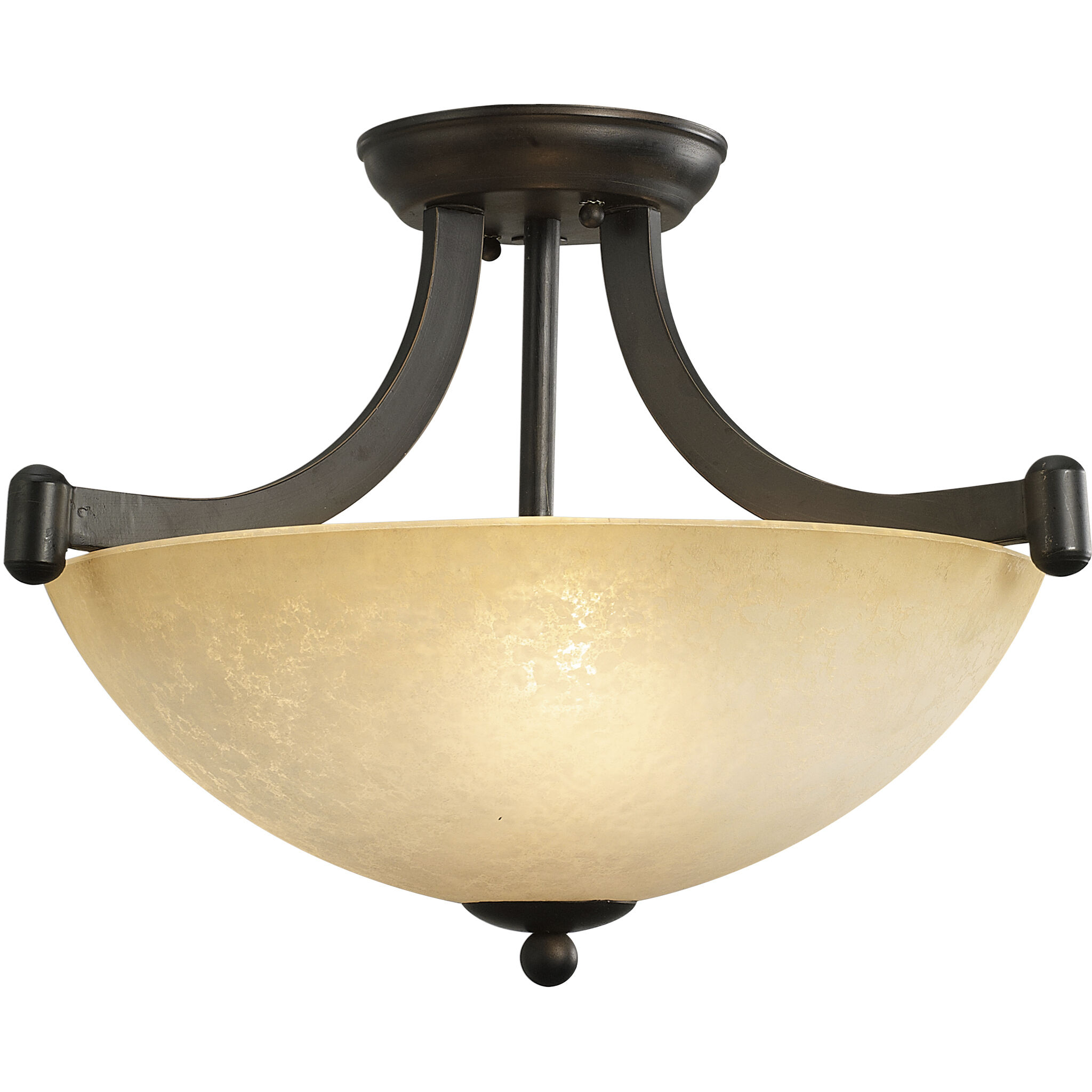 Warren 3 Light 14.25 inch Rubbed Antique Bronze Chandelier Ceiling Light, Dual Mount