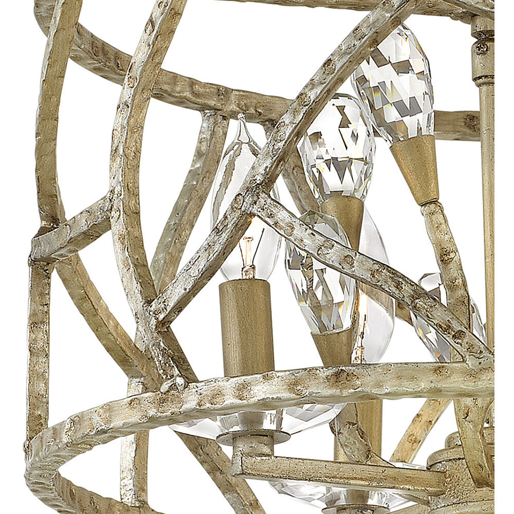 Eve LED 16 inch Champagne Gold Foyer Light Ceiling Light, Pendant/Flush Mount