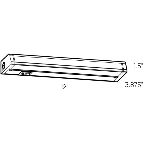 CounterLed Linear 1 Light 12 inch White Linear Ceiling Light, Under Cabinet Light