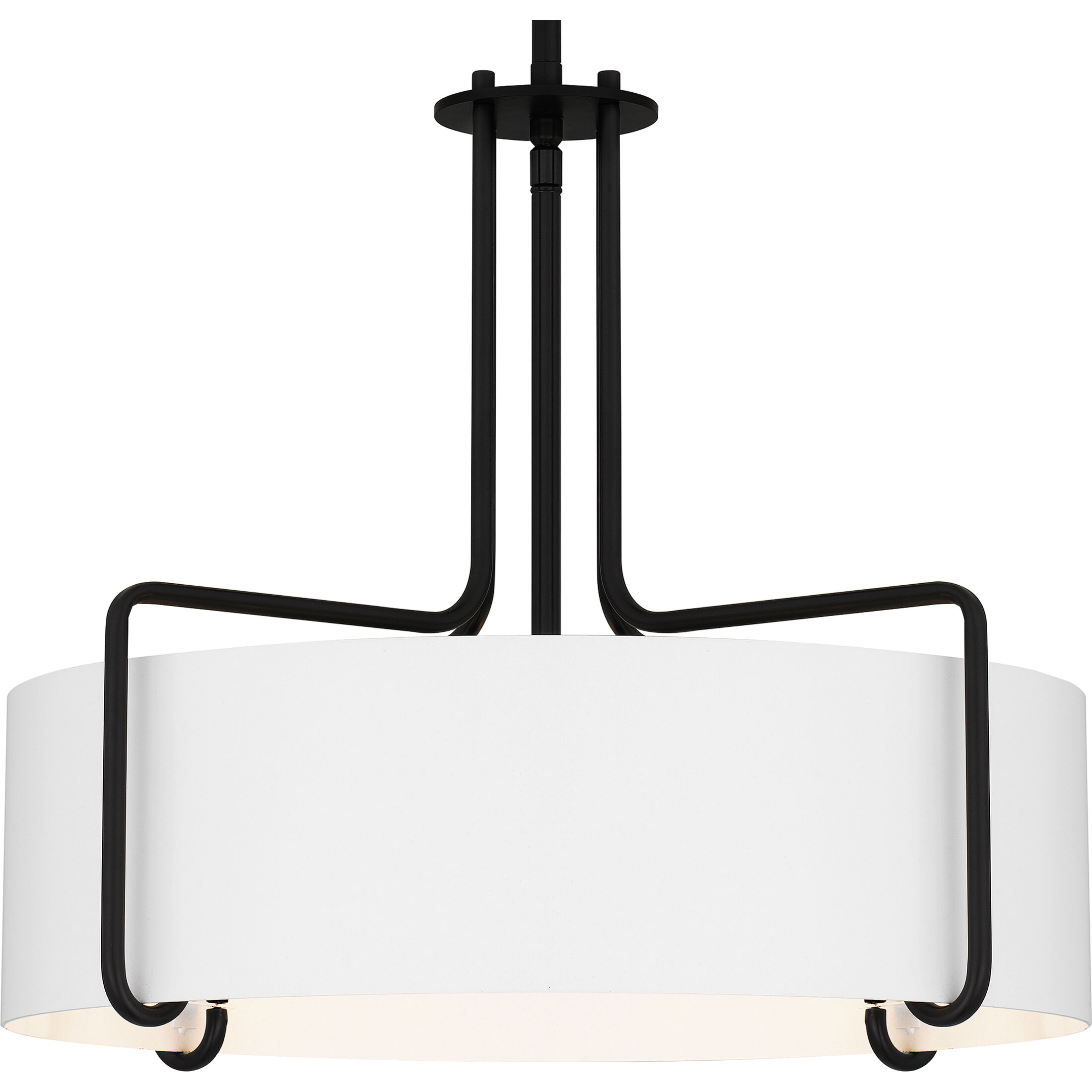 Hanley 4 Light 20 inch Matte Black Pendant Ceiling Light