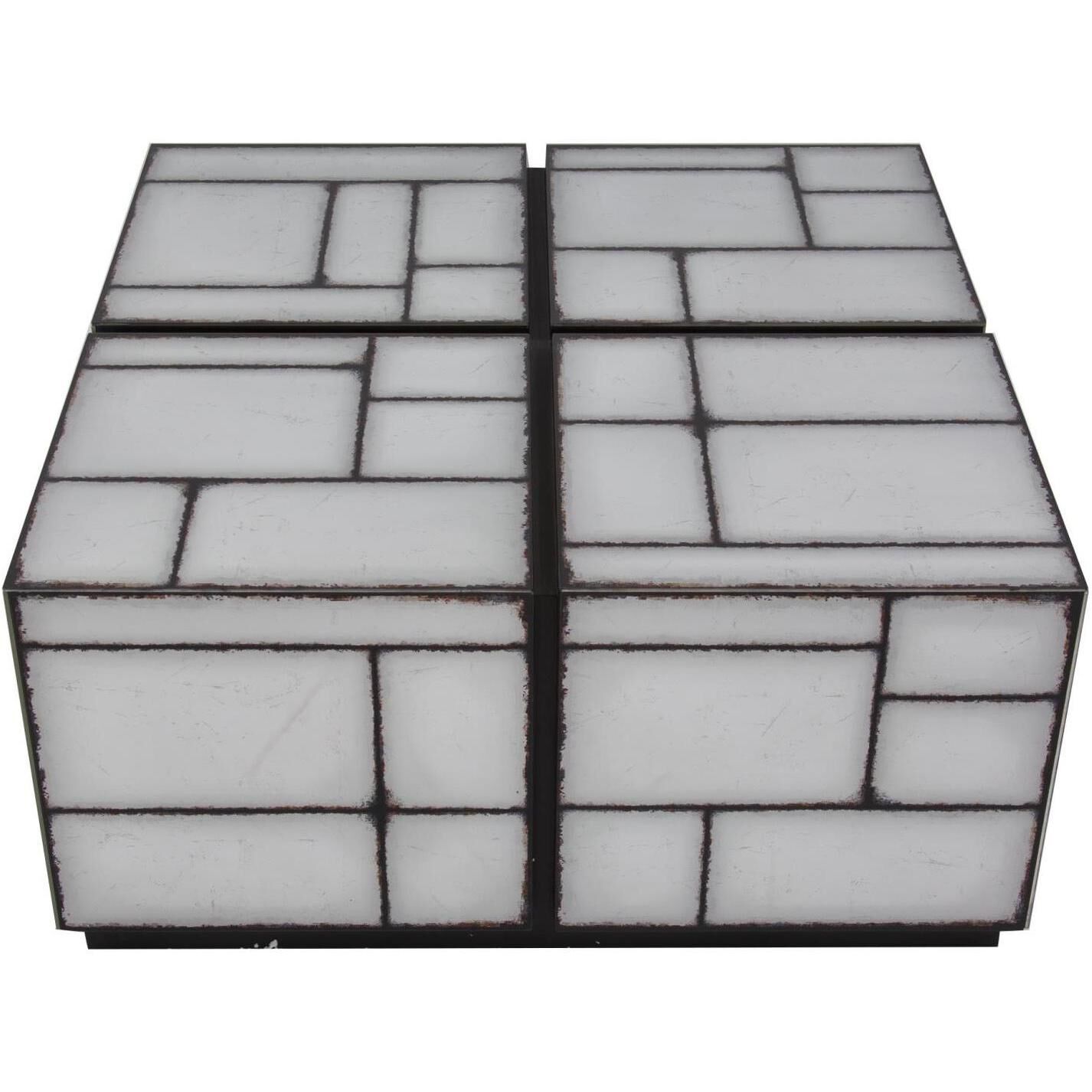 Braque 32.75 X 16 inch Smokey Gray and Black Coffee Table