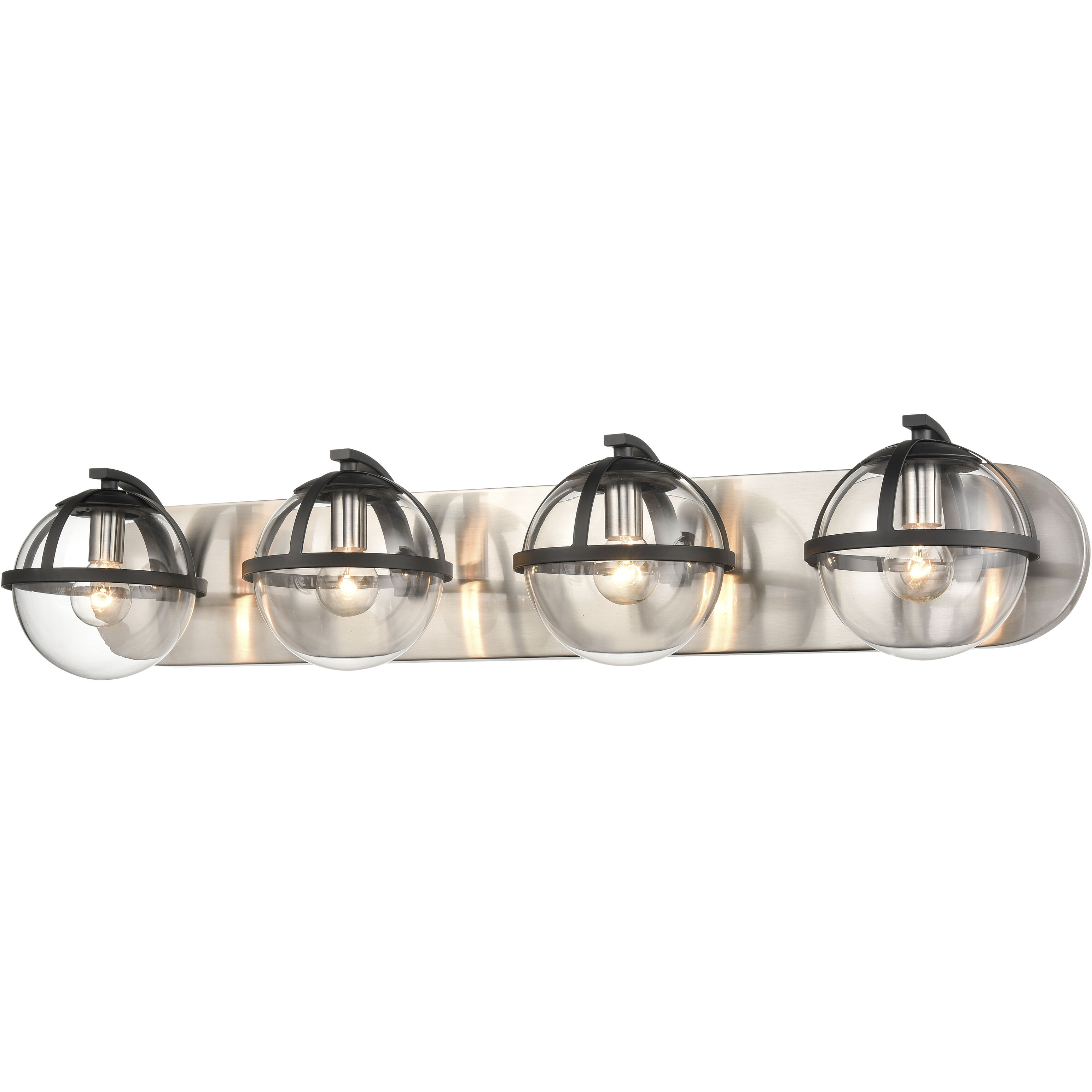 Davenay Vanity Light Wall Light in Satin Nickel with Matte Black