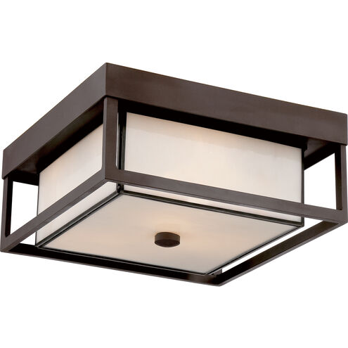 Powell 3 Light 13 inch Western Bronze Flush Mount Ceiling Light