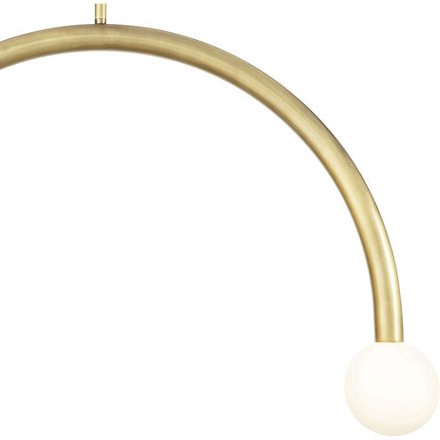 Happy LED 33.5 inch Natural Brass Pendant Ceiling Light, Large