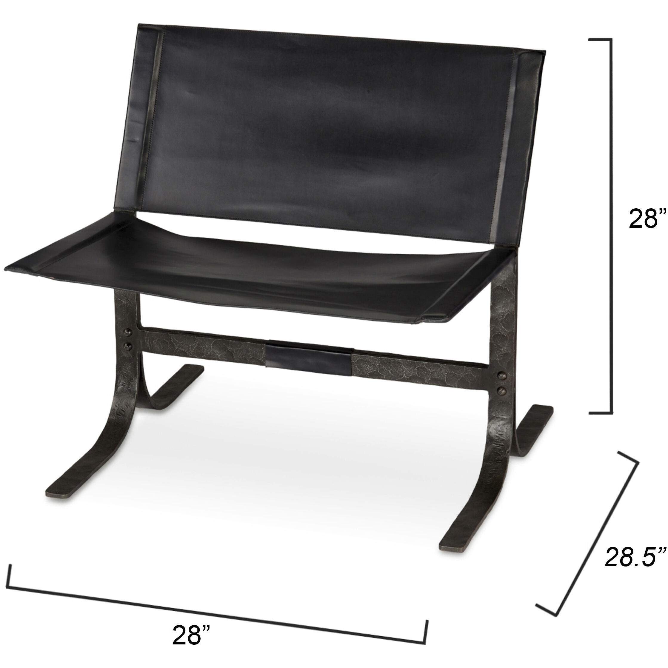 Jamie Young Co 20ALES CHBK Alessa Black Sling Chair