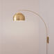 Half Dome 1 Light 5 inch Weathered Brass and Brass Wall Mounted Arc Lamp Wall Light