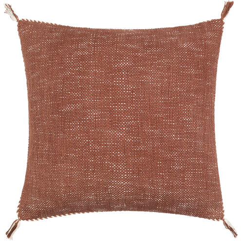 Braided Bisa 20 inch Brown Pillow Kit in 20 x 20, Square