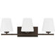 Fauna Grove 3 Light Matte Bronze Vanity Light Wall Light, Medium