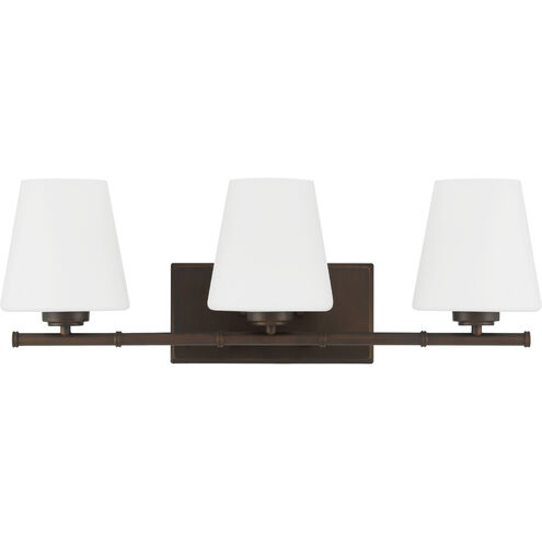 Fauna Grove 3 Light Matte Bronze Vanity Light Wall Light, Medium