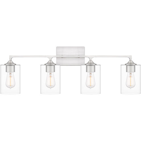 Prescott 4 Light 34 inch Brushed Nickel Bath Light Wall Light, Extra Large