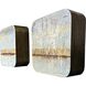 Coastal Horizon Blue and Brown and Metallic Wall Sculpture