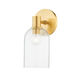Paisley 1 Light Aged Brass Vanity Light Wall Light