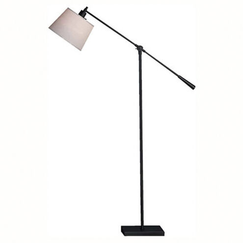 Real Simple 43 inch 100 watt Matte Black Powder Coat Floor Lamp Portable Light in Snowflake