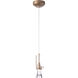 Erlenmeyer 1 Light 3.3 inch Soft Gold Mini Pendant Ceiling Light - Open Box