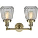 Franklin Restoration Chatham LED 16 inch Antique Brass Bath Vanity Light Wall Light in Clear Glass, Franklin Restoration
