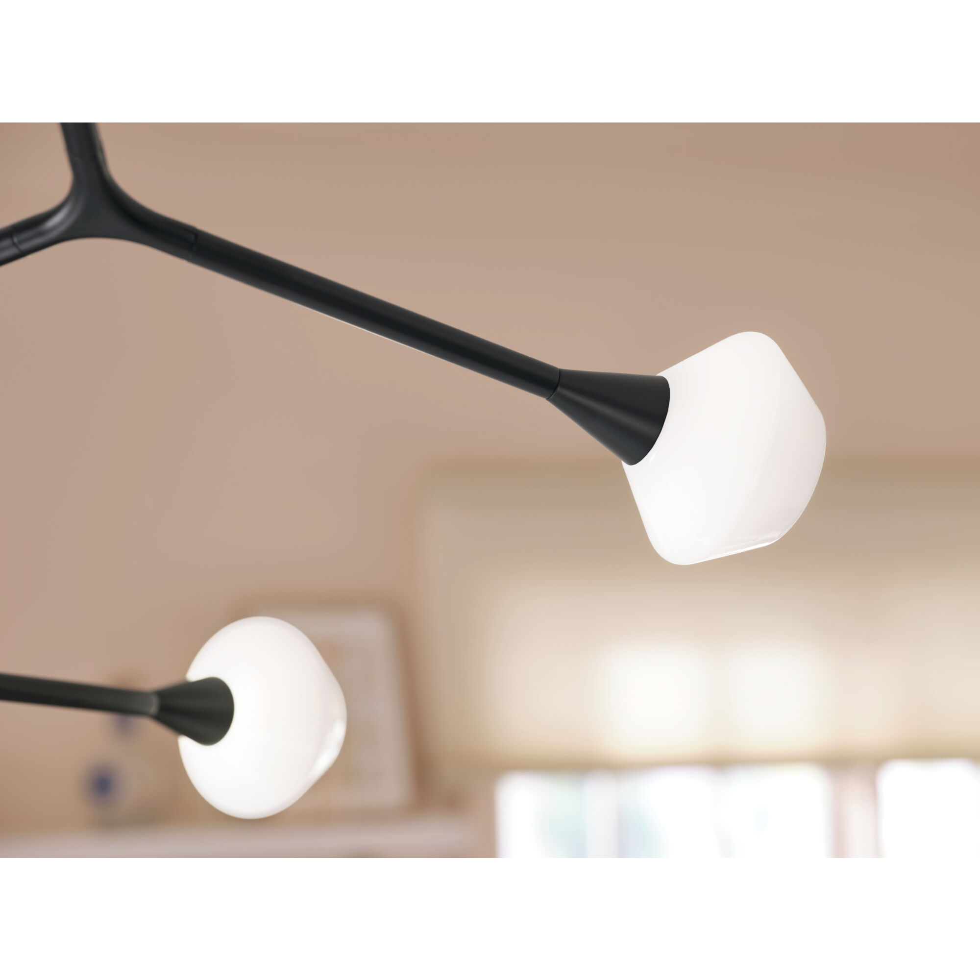 Cassius 8 Light 26.5 inch Black Chandelier Ceiling Light, Convertible