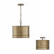 Nole 1 Light 14 inch Mystic Luster Pendant Ceiling Light, Convertible Dual Mount