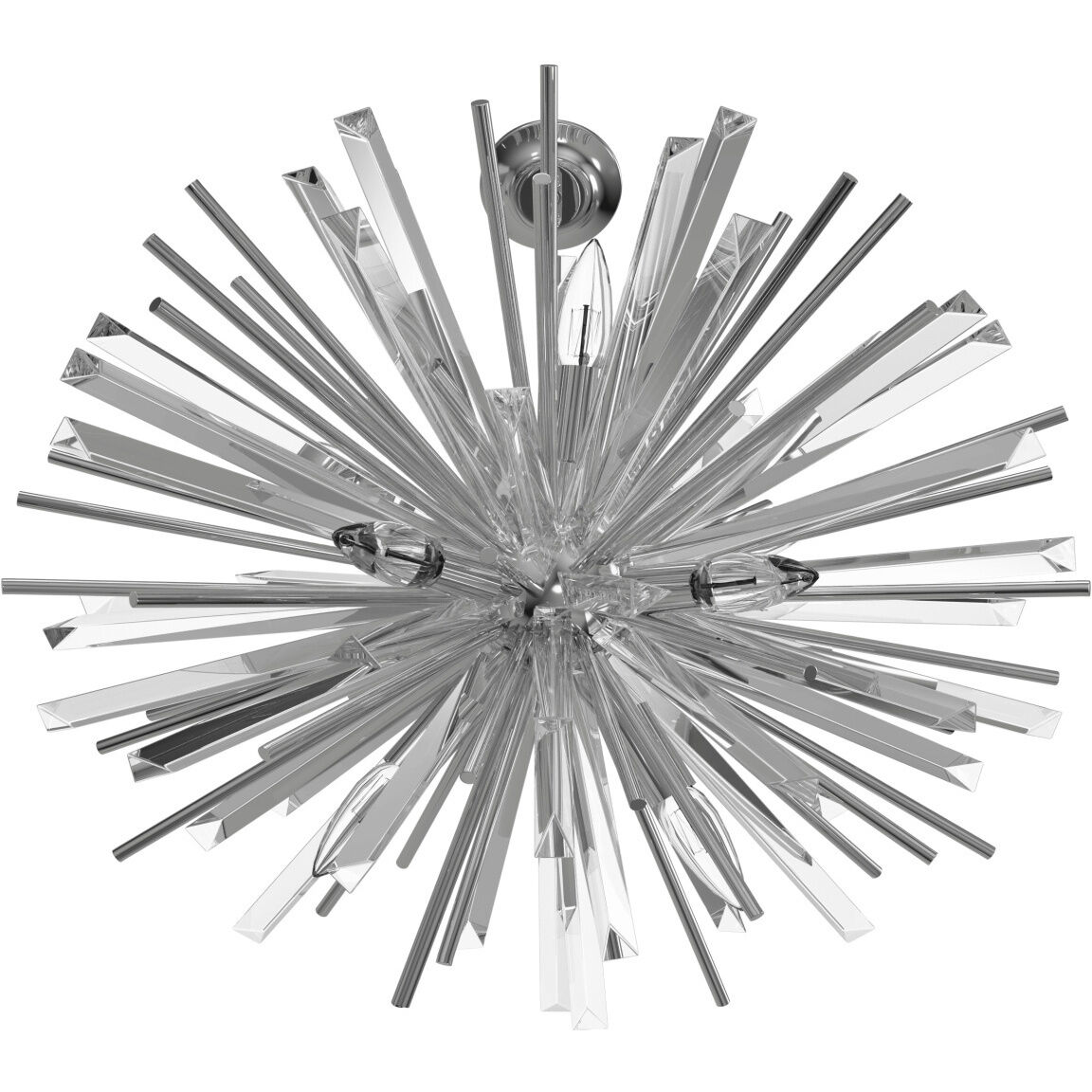 Palisades Ave. 10 Light 39 inch Chrome with Clear Glass Chandelier Ceiling Light