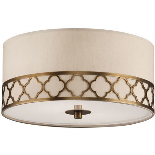 Addison 2 Light 15 inch Weathered Brass Flushmount Ceiling Light