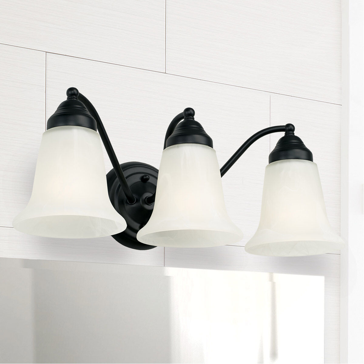 Brady 3 Light 19 inch Matte Black Vanity Light Wall Light