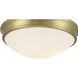 Baumann LED 12.5 inch Vintage Brass Flush Mount Ceiling Light