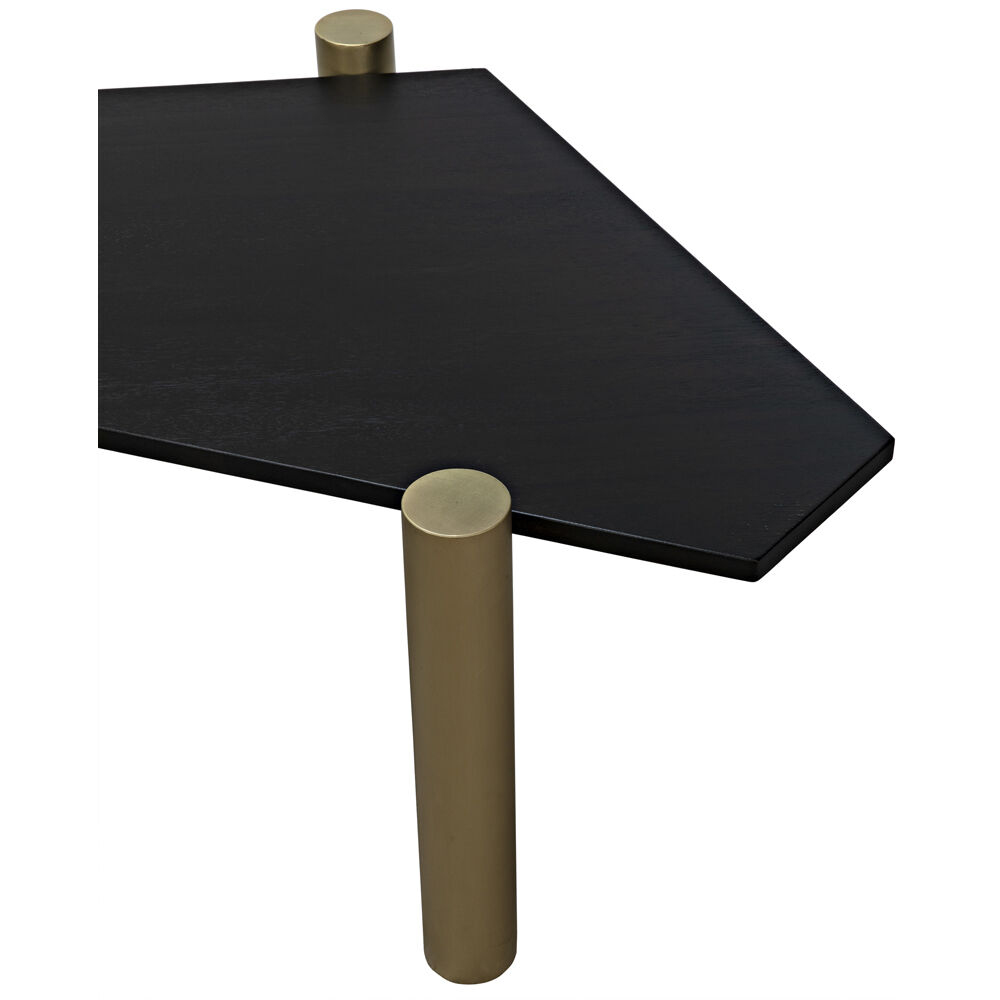 Tabu 70 X 33 inch Ebony Walnut and Antique Brass Coffee Table