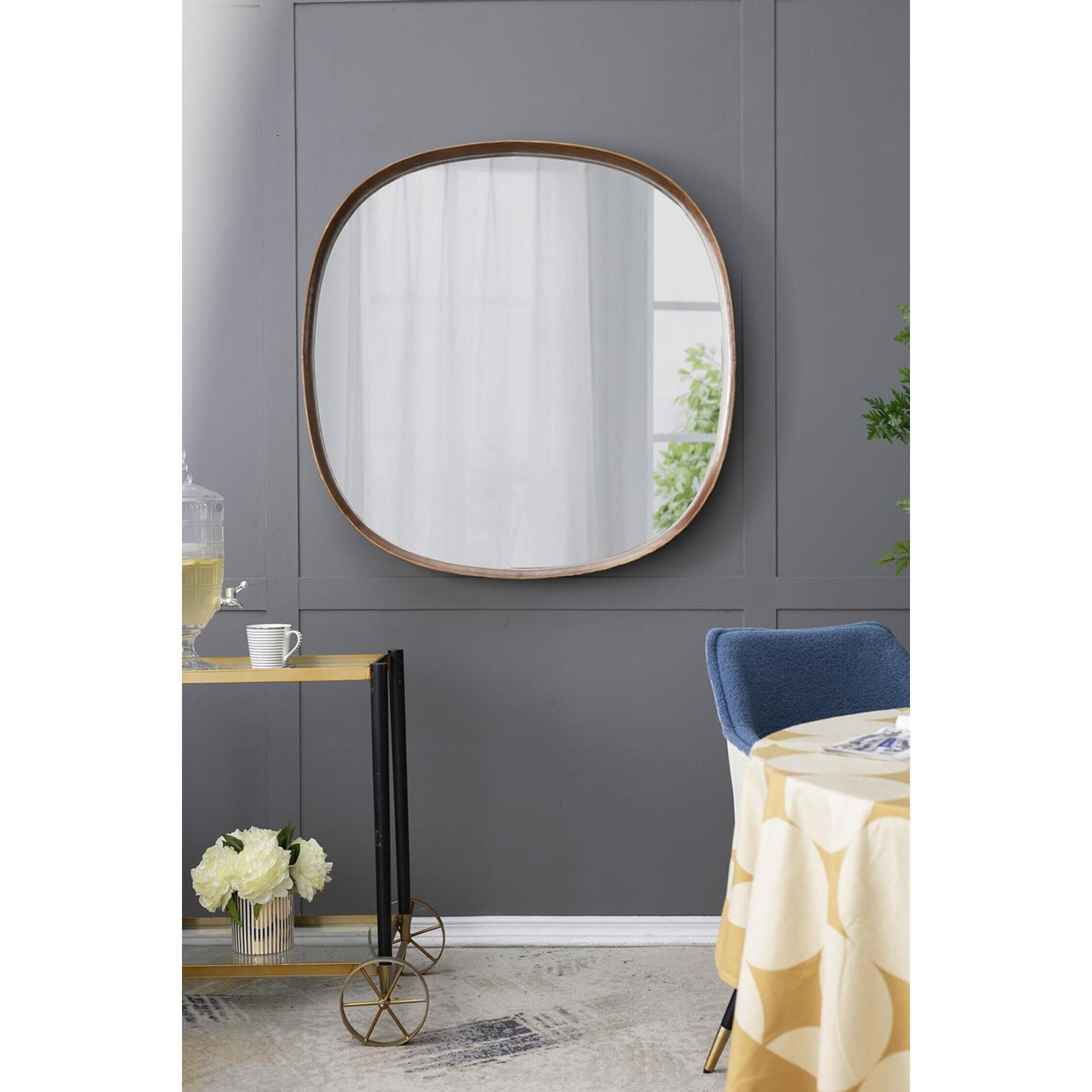 Wayne 42.1 X 41.3 inch Brown Wall Mirror
