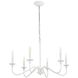 Rohan 6 Light 36 inch White Chandelier Ceiling Light