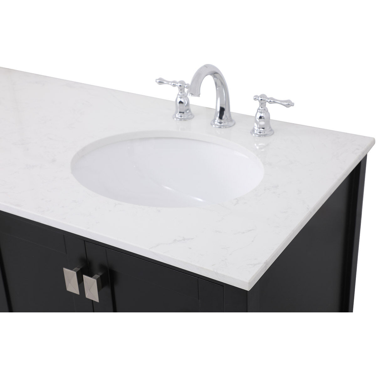 Irene 60 X 22 X 34 inch Black Vanity Sink Set