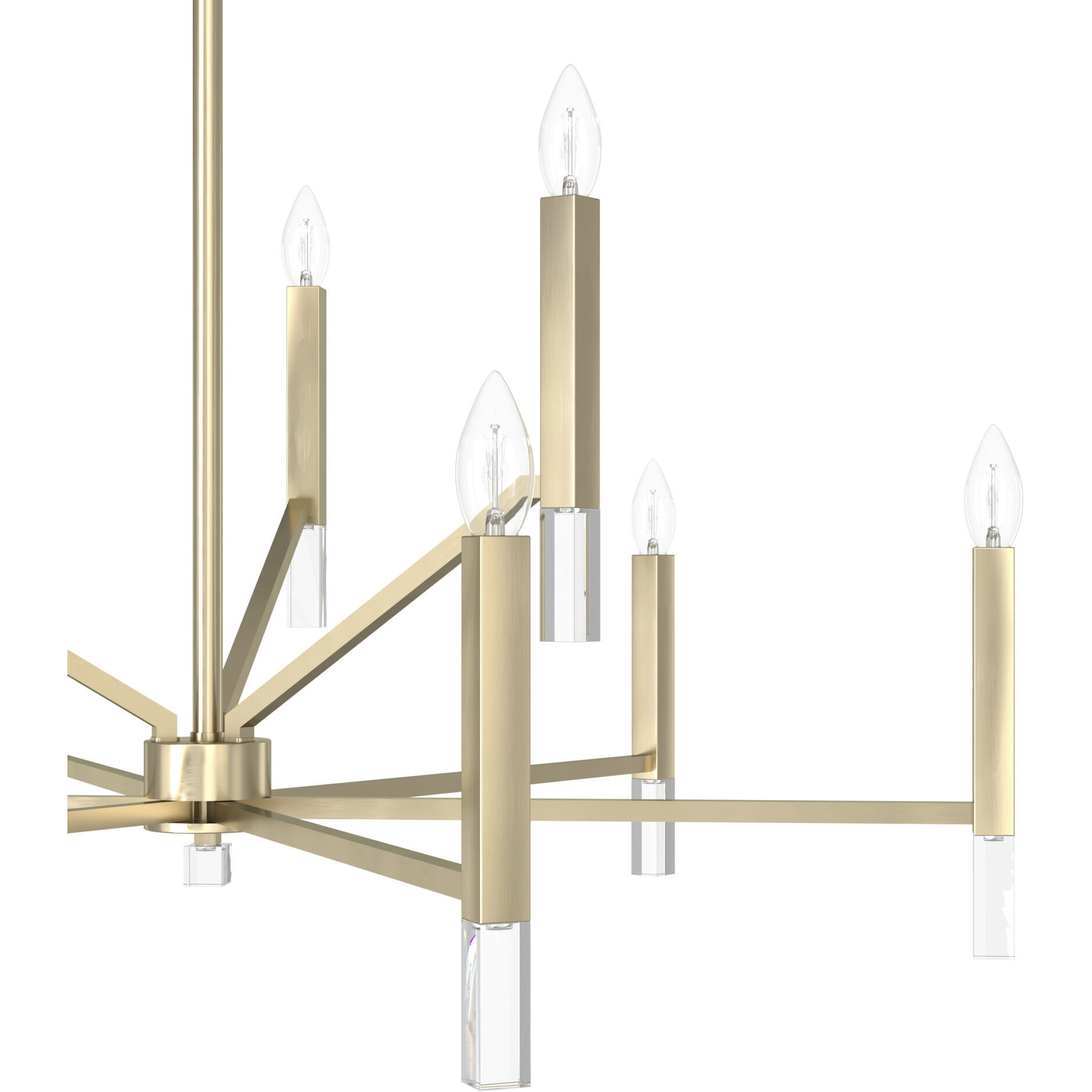 Sunjai 9 Light 40 inch Palm Gold Two Tier Chandelier Ceiling Light